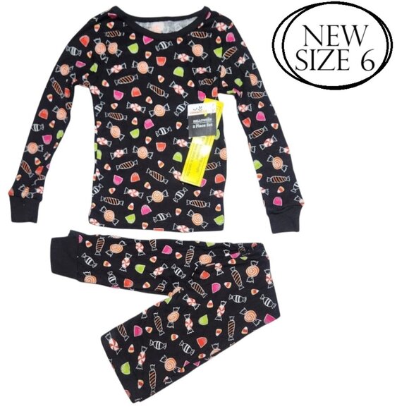 NEW Christmas Pajamas Size 6 Girls Pajama Set PJs PJ Sleepwear Pants Shirt Top - Picture 1 of 4